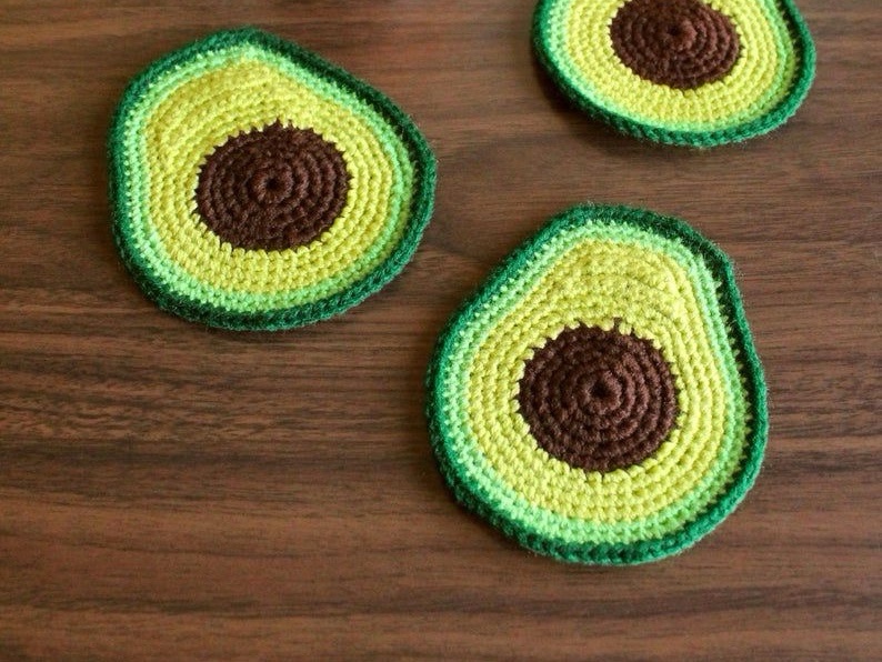 Dessous-de-verre avocat au crochet