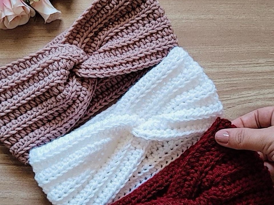 Bandeaux pour cheveux au crochet à nœud torsadé